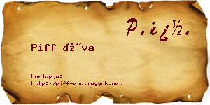 Piff Éva névjegykártya